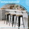 DOGACA Set of 2 Stool Cushion Square with Ties 14/16/18/20/22", Non-Slip Bar Stool Square Seat Cushion with with Machine Washable Cover - Two Pads Only(25,45x15cm/18x6in) view 2