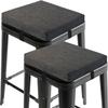 DOGACA Set of 2 Stool Cushion Square with Ties 14/16/18/20/22", Non-Slip Bar Stool Square Seat Cushion with with Machine Washable Cover - Two Pads Only(27,45x8cm/18x3in) view 1