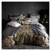 Duvet Cover Sets, Gray Luxury 100S/1000TC Egyptian Cotton Gold Royal Embroidery European Palace Bedding Set Duvet Cover Bed Sheet/Linen Pillowcase(C,King Size 4pcs) view 2