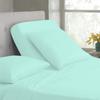 Luxxurecare Top Split Flex Head King Size Sheet Set Split Down 32 Inches Egyptian Cotton 1000 Thread Count 16 Inches Deep Pockets 4 Piece Set Fade Resistant - Aqua Blue view 1