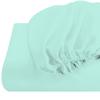 Luxxurecare Top Split Flex Head King Size Sheet Set Split Down 32 Inches Egyptian Cotton 1000 Thread Count 16 Inches Deep Pockets 4 Piece Set Fade Resistant - Aqua Blue view 4