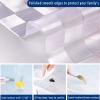1.5mm Clear Table Cover Protector,PVC Plastic Desk Pads Mat Waterproof Easy Clean,92x32 Inch Anti Scratch Table Mat Glass,Coffee Glass Conference Pub Dinner Banquet Tablecloth view 3