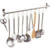 Kitchen Utensils Holder Hanging Racks 304 Stainless Steel Rail Utensil Storage Hanger Wall Mounted Rack for Tools and Pots(40cm) view 1