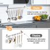 Kitchen Utensils Holder Hanging Racks 304 Stainless Steel Rail Utensil Storage Hanger Wall Mounted Rack for Tools and Pots(40cm) view 3