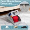 luckin smile Hat Organizer for Baseball Caps - Holds Up to 30 Caps, Includes 4 Hat Hooks, Closet Stackable Hat Box with Cardboard, Sturdy & Durable Dustproof Baseball Cap Organizer (2, Light Gray) view 2