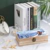 YHNNH Winter Skiing Wooden Storage Box Large Wood Box With Hinged Lid Natural Wood Storage Boxes for Crafts, Art, DIY, Stash, Keepsake, Gifts view 4