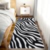 2x10 Zebra Print Runner Rug for Hallway, Washable Black and White Animal Rug Runner Non Slip, Zebra Print Home Decor Carpet for Kitchen, Bedroom, Entryway, Laundry Room, Ultra Thin Soft j169 view 3