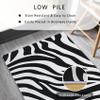 2x10 Zebra Print Runner Rug for Hallway, Washable Black and White Animal Rug Runner Non Slip, Zebra Print Home Decor Carpet for Kitchen, Bedroom, Entryway, Laundry Room, Ultra Thin Soft j169 view 4