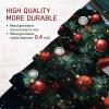4PCS Christmas Rottweilers Dog Shower Curtain Set with Non-Slip Rug, U Shape Toilet Lid Cover Mat, Xmas Balls Window Puppy Bath Decor, Bathroom Accessory view 4