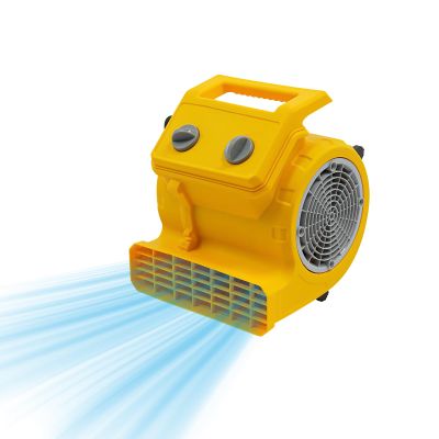 250W Floor Fan with 3 Speeds, Centrifugal Air Mover with 3 Blowing Angles and Timer Portable Floor Blower Fan Compact Carpet Dryer 14.7ft Power Cord for Drying Carpets Floors, Ventilation (Yellow)