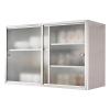 Stainless Steel Wall Cabinet with 2 Sliding Doors and Adjustable Shelves,Hanging Medical Cabinet,Floating Cabinet Utility Cabinet,Over Toilet Bathroom Upper Cabinets for Kitchen,Garage,Office,Warehou view 1