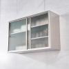 Stainless Steel Wall Cabinet with 2 Sliding Doors and Adjustable Shelves,Hanging Medical Cabinet,Floating Cabinet Utility Cabinet,Over Toilet Bathroom Upper Cabinets for Kitchen,Garage,Office,Warehou view 2