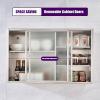 Stainless Steel Wall Cabinet with 2 Sliding Doors and Adjustable Shelves,Hanging Medical Cabinet,Floating Cabinet Utility Cabinet,Over Toilet Bathroom Upper Cabinets for Kitchen,Garage,Office,Warehou view 3