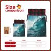 AKDODK Ocean Green Wave Surf Print Christmas Drawstring Packaging Bags,Cloth Snack Bags,Suitable For Candy,Gifts And Storage view 4