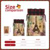 AKDODK Paris Eiffel Tower Print Christmas Drawstring Packaging Bags,Cloth Snack Bags,Suitable For Candy,Gifts And Storage view 4