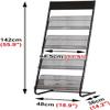 KOMFGT Floor-Standing Magazine Rack, Magazine Stand, Commercial Literature Organizer Stand Black for Waiting Rooms/Showrooms/Hotel Lobby/Sales Area Easy Assembly view 2