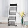 KOMFGT Floor-Standing Magazine Rack, Magazine Stand, Commercial Literature Organizer Stand Black for Waiting Rooms/Showrooms/Hotel Lobby/Sales Area Easy Assembly view 3