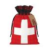 AKDODK Swiss Flag Print Christmas Drawstring Packaging Bags,Cloth Snack Bags,Suitable For Candy,Gifts And Storage view 1