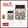 AKDODK Hand Drawn Teapots And Cups Print Christmas Drawstring Packaging Bags,Cloth Snack Bags,Suitable For Candy,Gifts And Storage view 4