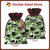 AKDODK Panda Bamboo Print Christmas Drawstring Packaging Bags,Cloth Snack Bags,Suitable For Candy,Gifts And Storage view 3