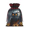 AKDODK Halloween Owl Ghost Pumpkin Print Christmas Drawstring Packaging Bags,Cloth Snack Bags,Suitable For Candy,Gifts And Storage view 2