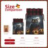 AKDODK Halloween Owl Ghost Pumpkin Print Christmas Drawstring Packaging Bags,Cloth Snack Bags,Suitable For Candy,Gifts And Storage view 4