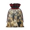 AKDODK Cat Print Christmas Drawstring Packaging Bags,Cloth Snack Bags,Suitable For Candy,Gifts And Storage view 2
