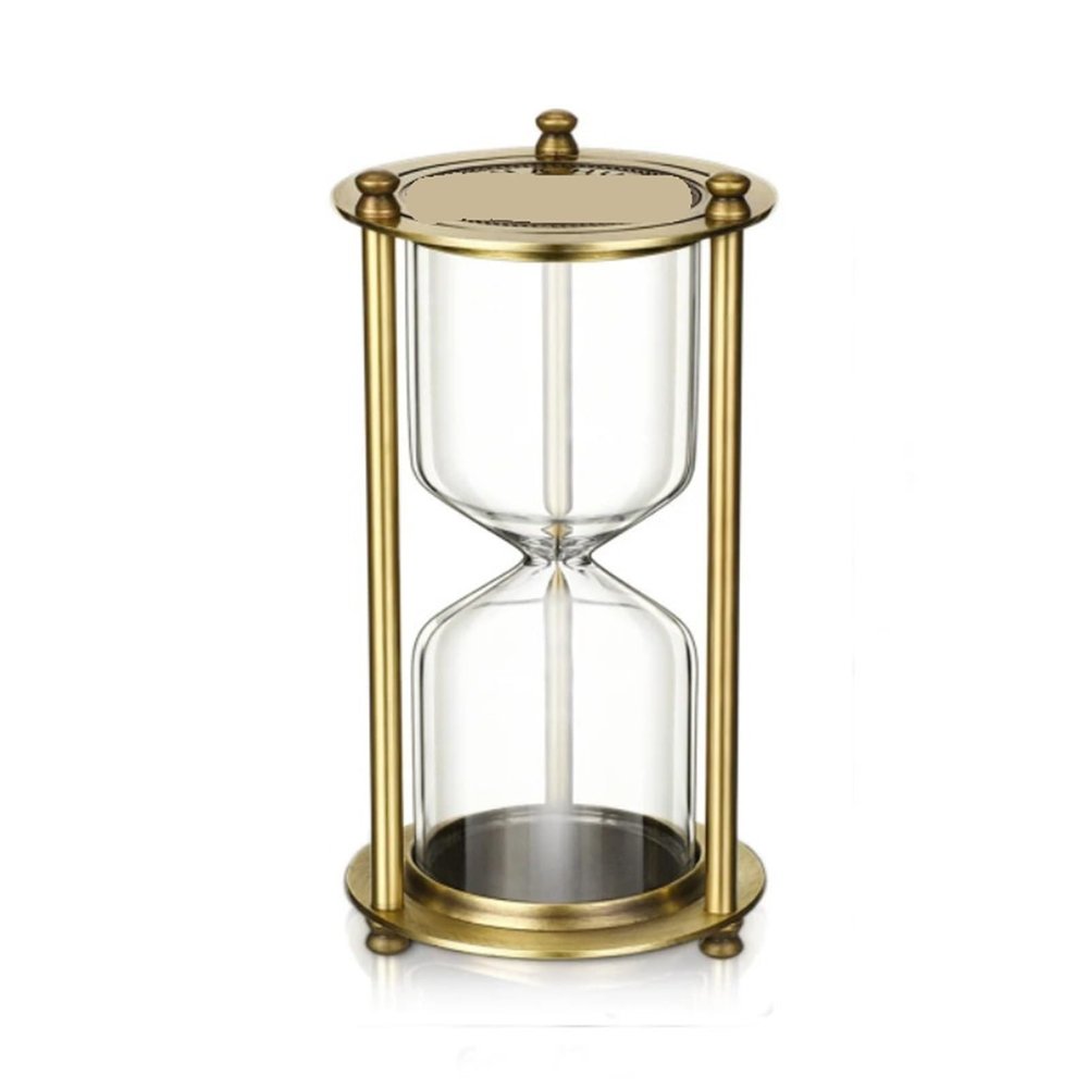 Fillable Hourglass Hourglass Empty Bottle Timer Birthday Gift Creative Decor DIY Metal Sandglass Home Desktop Accessories(S)