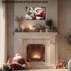 GUTTATY Christmas Canvas Wall Decor, Winter Santa and Reindeer Pictures, Holiday Snowy Red Scarf Canvas Artwork for Living Room, Festive Wall Prints for Winter Home Decor, 20x30 Inch view 2