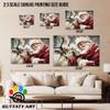 GUTTATY Christmas Canvas Wall Decor, Winter Santa and Reindeer Pictures, Holiday Snowy Red Scarf Canvas Artwork for Living Room, Festive Wall Prints for Winter Home Decor, 20x30 Inch view 4
