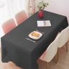 10 Packs Table Cloths Disposable, 55" 110" Disposable Rectangle Plastic Waterproof Square Tablecloth for 6FT To 8FT Tables,Black Table Cloths for Picnic Birthday Party Wedding Decorative view 1