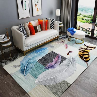 Large Heated Floor Mat, Electric Heated Carpet Foot Warmers w/Adjustable Temperature & Timer, Carbon Crystal Heating Pad Floor Heater for Living Room Bedroom Office(F,160x230cm)