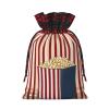 AKDODK Popcorn Print Print Christmas Drawstring Packaging Bags,Cloth Snack Bags,Suitable For Candy,Gifts And Storage view 2