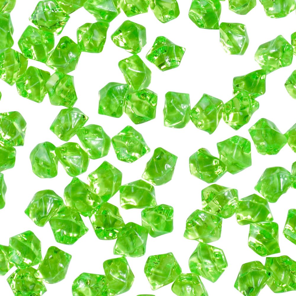 Bairdish 1.1Lb 800Pcs Fake Ice Cubes Clear Beads Plastic Diamonds Acrylic Rocks Vase Fillers for Centerpieces Wedding Candle Party Table Desktop Fountain Accessories Fish Tank Aquarium Decorations