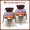 AKDODK Colorful Jellyfish Print Christmas Drawstring Packaging Bags,Cloth Snack Bags,Suitable For Candy,Gifts And Storage view 3