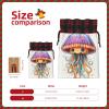 AKDODK Colorful Jellyfish Print Christmas Drawstring Packaging Bags,Cloth Snack Bags,Suitable For Candy,Gifts And Storage view 4