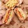 500 Pcs Non-Stick Greaseproof Wrappers With Cute Patterns  Parchment Food Covers For Sandwiches, Must-Have Baking Gadgets view 4