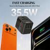 Universal All in One 35.5W Worldwide Travel Adapter with PD&QC 3.0 Dual USB-C, 3 USB Travel Adapter Worldwide, International Power Adapter with Type I C G A Outlets 110V 220V A/C-EU Euro US UK view 2