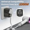 Universal All in One 35.5W Worldwide Travel Adapter with PD&QC 3.0 Dual USB-C, 3 USB Travel Adapter Worldwide, International Power Adapter with Type I C G A Outlets 110V 220V A/C-EU Euro US UK view 3