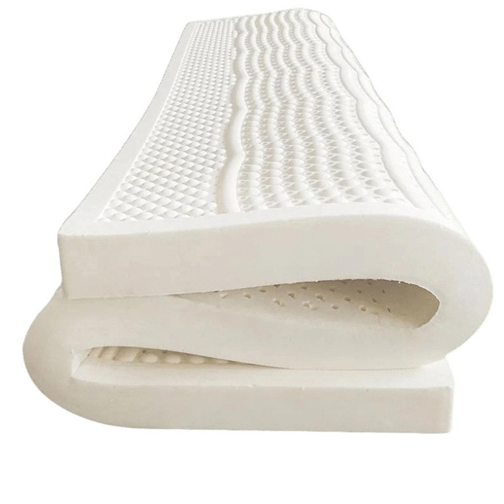 Natural Latex Mattress Topper, 5cm Memory Foam Mattress Topper, Organic Latex Mattress with Honeycomb Pore Ventilation, Pressure Point Back Relief,180cm*190cm