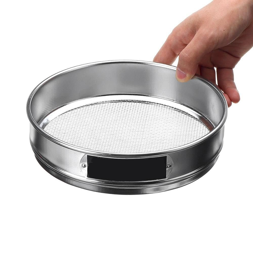 20cm 304 Stainless Steel Lab Sieve - Multi-Purpose Flour Sifter, Powder Filter Screen, Soil Strainer, 2-500 Mesh(2)