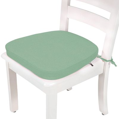 JACOJE Chair Cushions for Dining Chairs, 3/5/8cmThick Seat Cushions for Kitchen Chairs, D-Shaped Chair Pads with Washable Cover, Ties and Non Slip Backing(Q17,40x38x33x3cm)