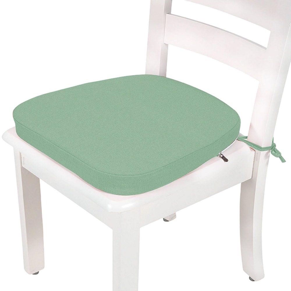 JACOJE Chair Cushions for Dining Chairs, 3/5/8cmThick Seat Cushions for Kitchen Chairs, D-Shaped Chair Pads with Washable Cover, Ties and Non Slip Backing(Q17,40x38x33x3cm)