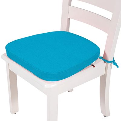 JACOJE Chair Cushions for Dining Chairs, 3/5/8cmThick Seat Cushions for Kitchen Chairs, D-Shaped Chair Pads with Washable Cover, Ties and Non Slip Backing(Q27,43x40x35x8cm)