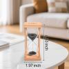 ABXKZ 3 Minute Sand Timer, 3 Min Wood Small Hourglass Timer, Black Sand Clock, Three Min Wooden Hour Glass for Classroom, Sandglass, Reloj De Arena Decorativo, Home, Office, Game, Gift view 2