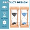 ABXKZ 3 Minute Sand Timer, 3 Min Wood Small Hourglass Timer, Black Sand Clock, Three Min Wooden Hour Glass for Classroom, Sandglass, Reloj De Arena Decorativo, Home, Office, Game, Gift view 4