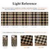 PureCozy Round 6ft Black Checkered Washable Area Rug Indoor Outdoor view 4