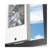 FXNFXLA Vertical Window Exhaust Fan for Sliding Windows, 35-160cm/13.78-62.99 Inch, Punch-Free Silent Slim Window Fan, Adjustable Speed, 5cm Retractable, for Home Bedroom Kitchen White 130~135cm view 1