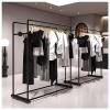 LIUZQWAED Floor Standing Double-Pole Clothing Rack, Heavy Duty Metal Iron Clothes Rail, Clothing Store Coat Hanging Rack, Easy to Assemble, for Home Showroom and Store(150x53x135 cm) view 1