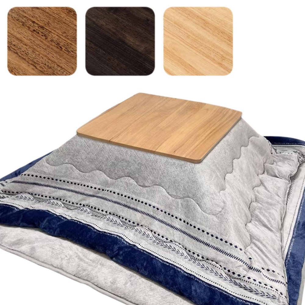 Japanese Kotatsuu Heating Table with Heater Futon Blanket and Carpet Low Tatami Table for Living Room Bedroom Tatami Winter Warmth(Natural)